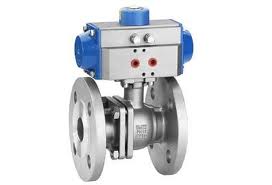 2PC Stainless Steel Pneumatic Ball Valve: PTFE Flanged